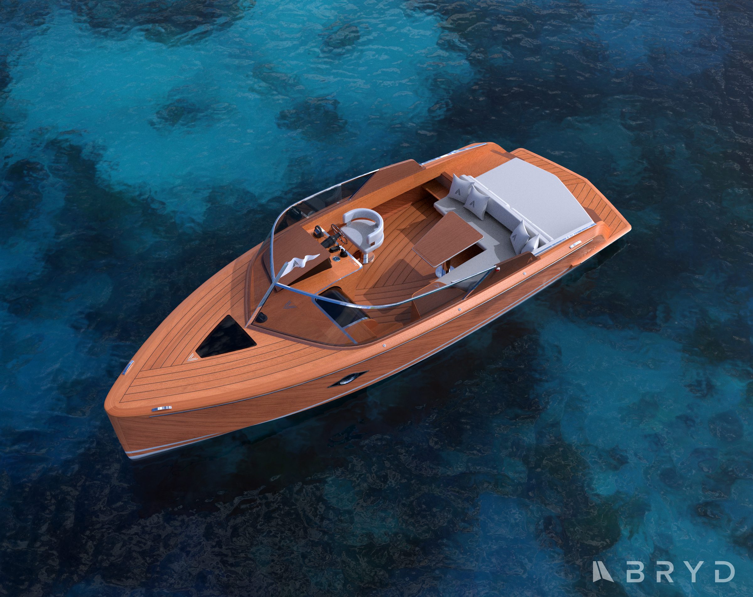 Artis 25 seen from above at anchor