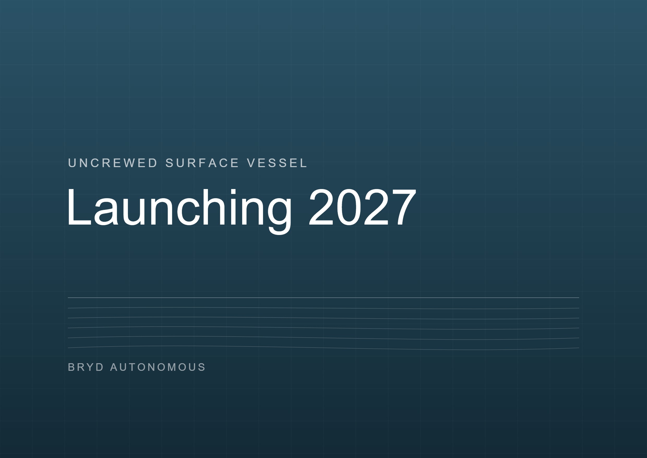 Uncrewed surface vessel — launching 2027